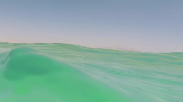 Cinemagraph Underwater Split Shot View Showing Water Level Dead Sea — Stock Video