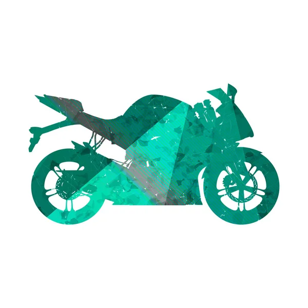 Moto, silhouette grunge sport bike — Vettoriale Stock