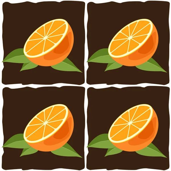 Citrinos de laranja —  Vetores de Stock