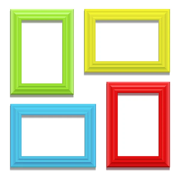 Colour classis frame set on the wall. Vector Illustration — Stock Vector