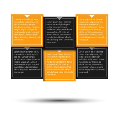 Kağıt ilerleme adımları için özel öğretmen. Vektör çizim