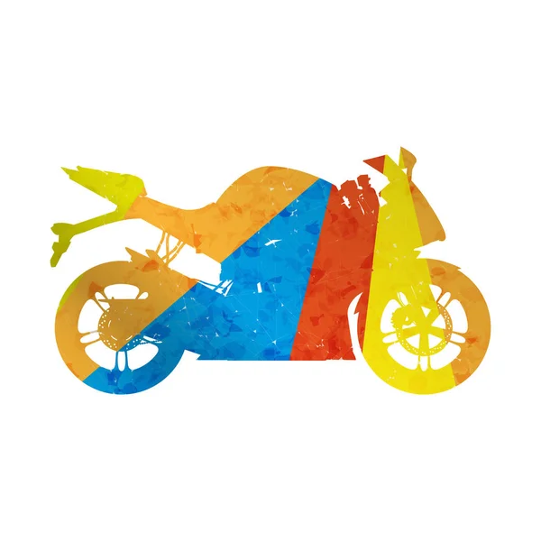 摩托车，grunge 剪影运动自行车 — 图库矢量图片