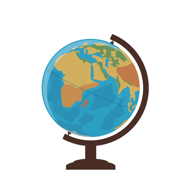 Iskola globe egy fehér háttér. Vektoros illusztráció — Stock Vector