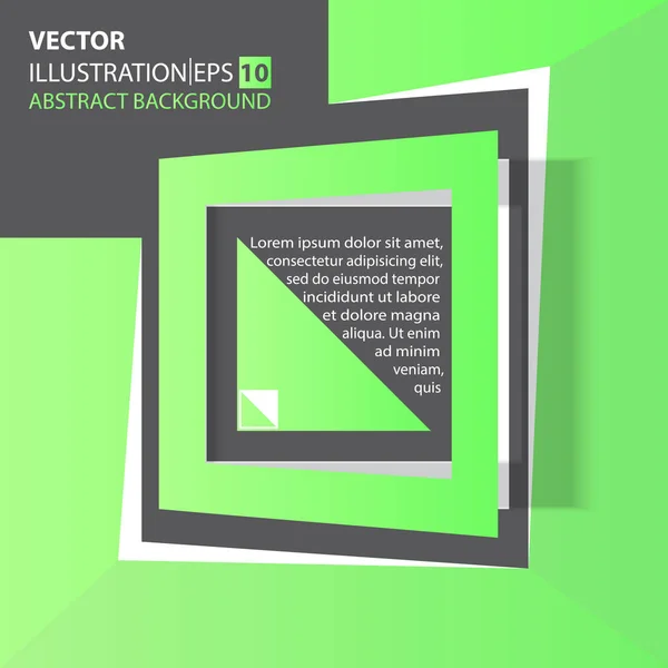 Fondo abstracto verde cuadrado — Vector de stock