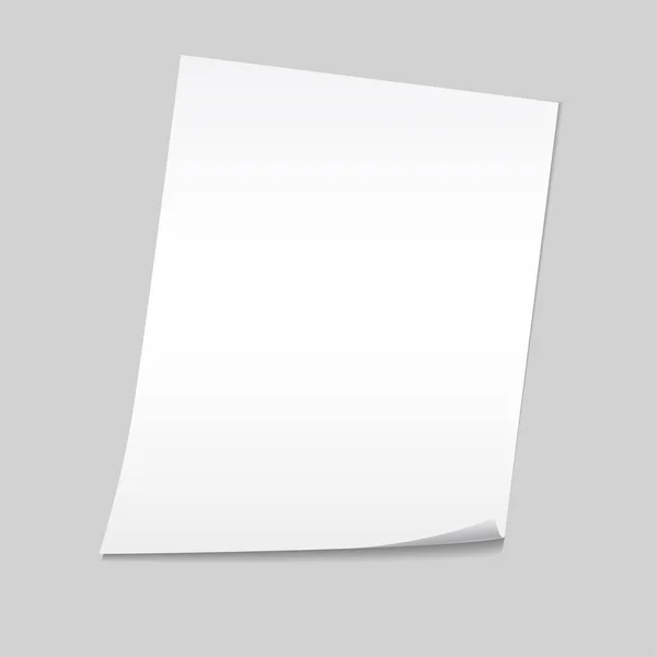 Χαρτί σε ένα γκρίζο φόντο ομοίωμα. Εικονογράφηση διάνυσμα — Διανυσματικό Αρχείο