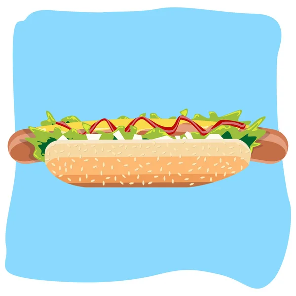 Hot Dog elemento di design — Vettoriale Stock
