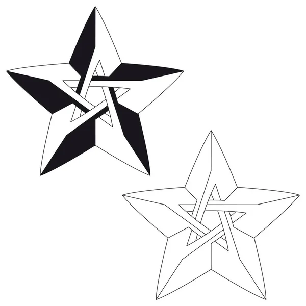 Estrella imposible para tu proyecto. Icono o logotipo. Vector Illustrst — Vector de stock