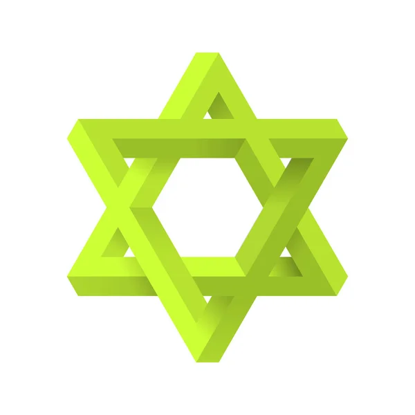 Impossible star of David. Vector Illustrstion — Stock Vector