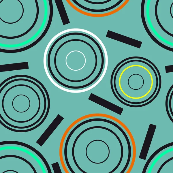 Koncentriska cirklar sömlösa mönster. Vektorillustration — Stock vektor