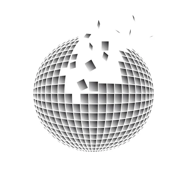 Sphere Desintegration Design Element Vektor Illustration — Stockvektor