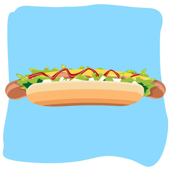 Elemento di design hot dog. Illustrazione vettoriale — Vettoriale Stock