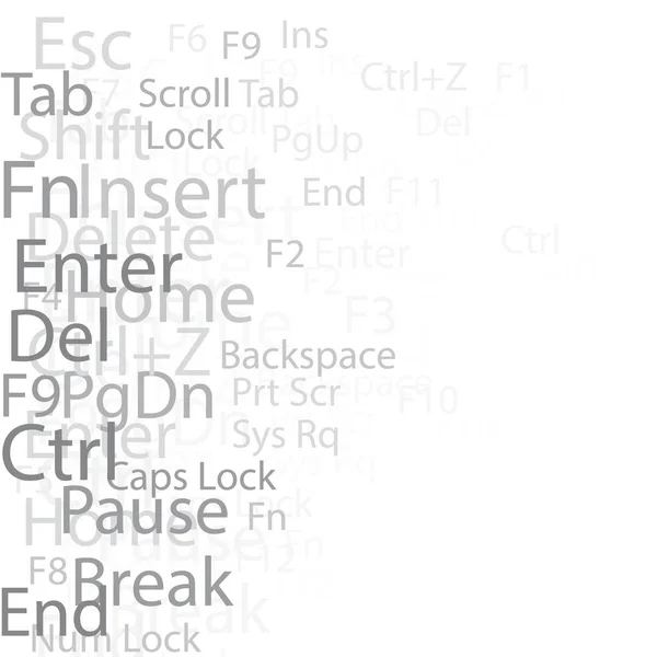 Klavye windows metin kompozisyonu arka plan — Stok Vektör