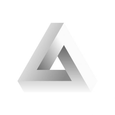 Soyut imkansız üçgen. Vektör çizim