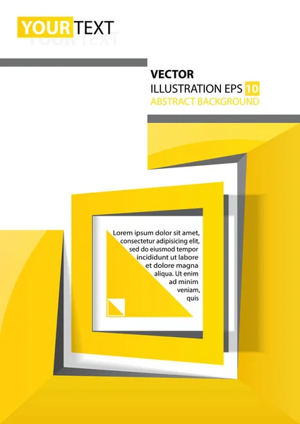 Abstrait fond jaune carré — Image vectorielle