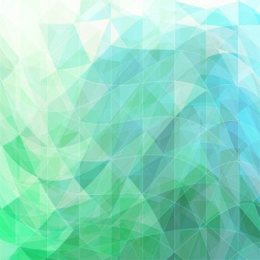 triangular wavy abstract background green and blue clipart