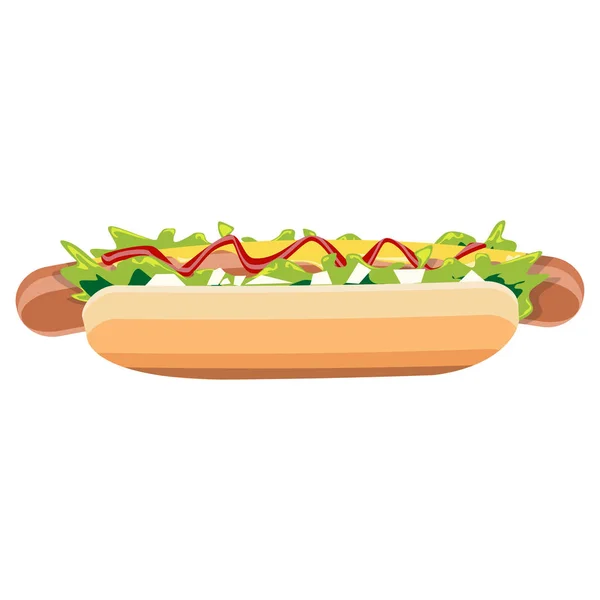 Elemento di design hot dog. Illustrazione vettoriale — Vettoriale Stock