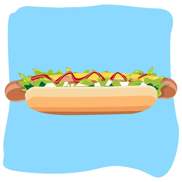 Elemento di design hot dog. Illustrazione vettoriale — Vettoriale Stock