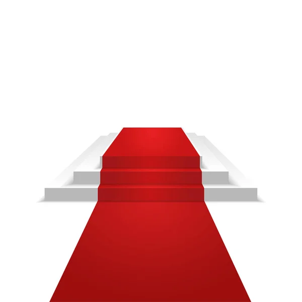 Elemento de diseño de podio. Alfombra roja. Contexto . — Vector de stock