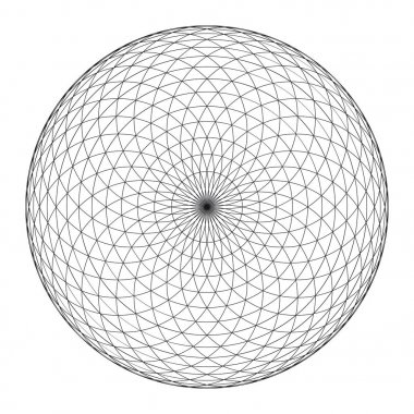 Geometrik göz mandala. Vektör çizim