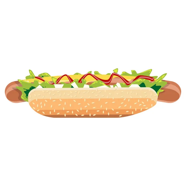 Elemento de diseño Hot Dog. Ilustración vectorial — Vector de stock