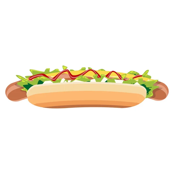 Elemento di design hot dog. Illustrazione vettoriale — Vettoriale Stock