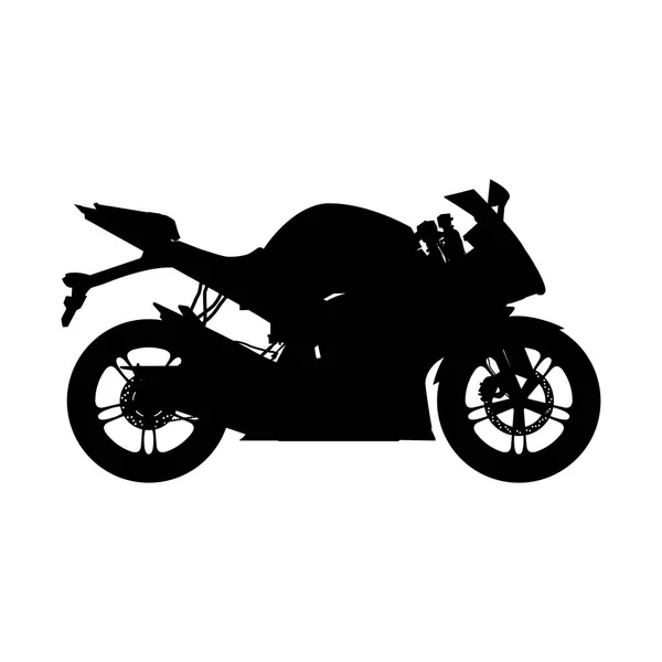 Motorrad, Silhouette Sportfahrrad — Stockvektor