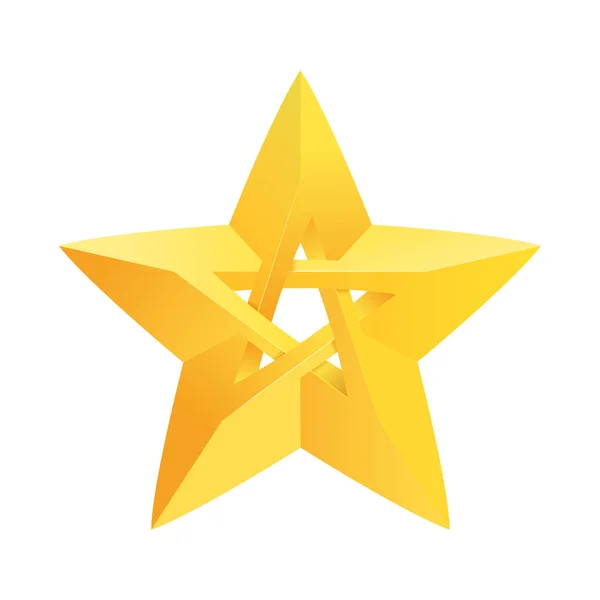 Impossible star 3D for Your project. Icon or logo — Stock Vector