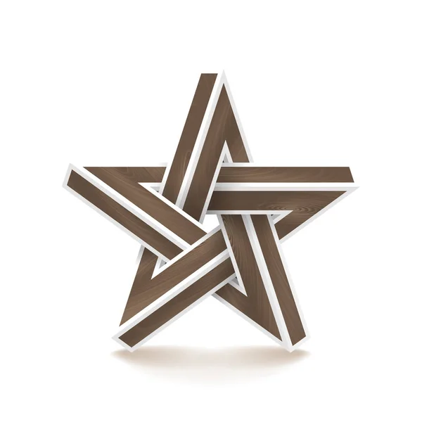 Una estrella imposible. Ilustración vectorial — Vector de stock