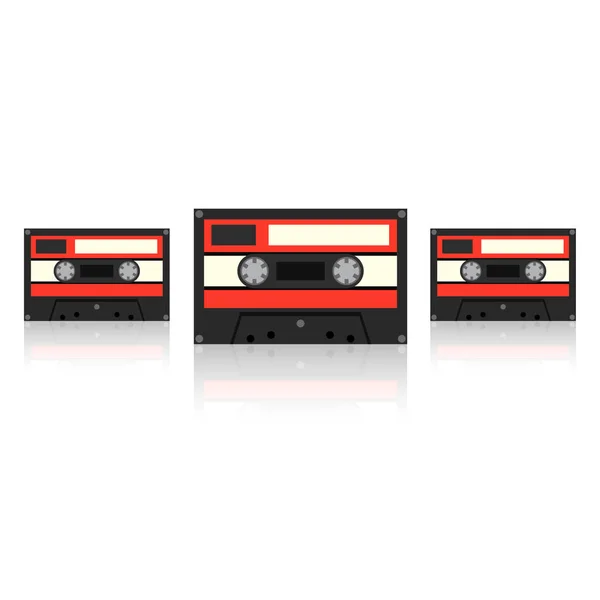 Audiocassette. Ilustración vectorial — Archivo Imágenes Vectoriales