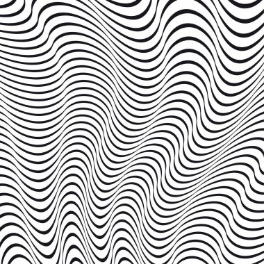 Siyah ve beyaz bir göz yanılsaması. Vektör çizim