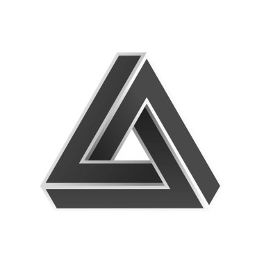 Soyut imkansız üçgen. Vektör çizim