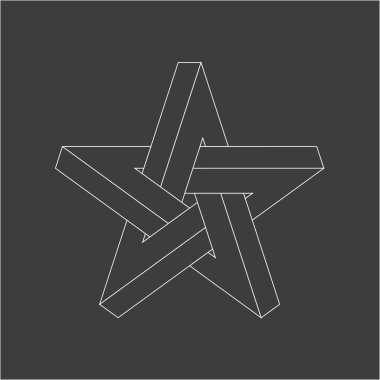 İmkansız yıldız. Vektör Illustrstion