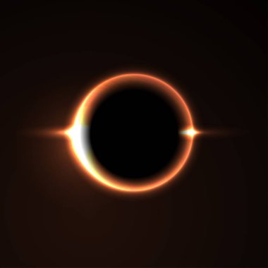 Black hole. Solar eclipse. Light. Vector Illustration clipart