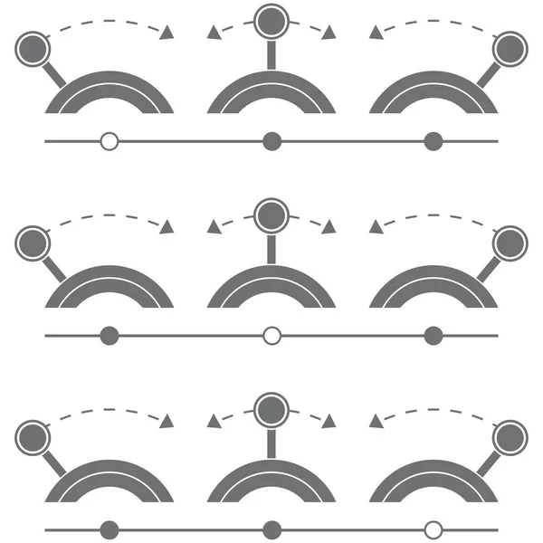 Botão interruptor, silhueta. Ilustração vetorial — Vetor de Stock