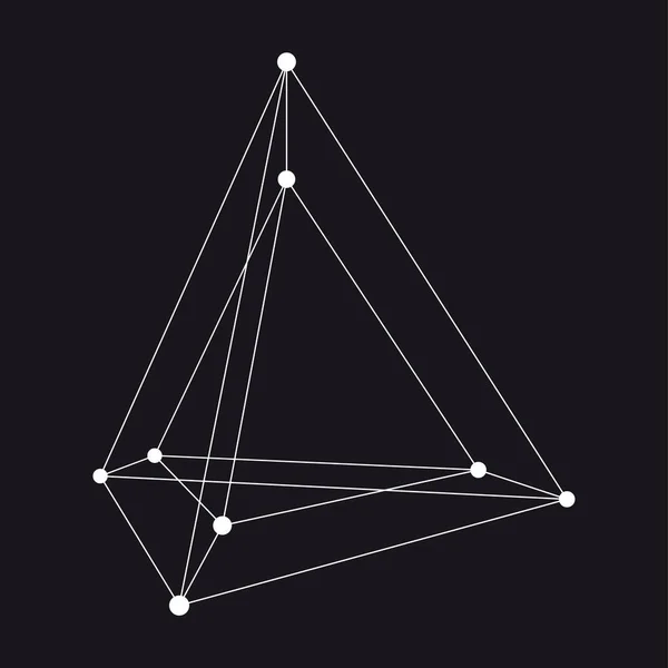 Hypertetrahedron 3d 对象。矢量图 — 免费的图库照片