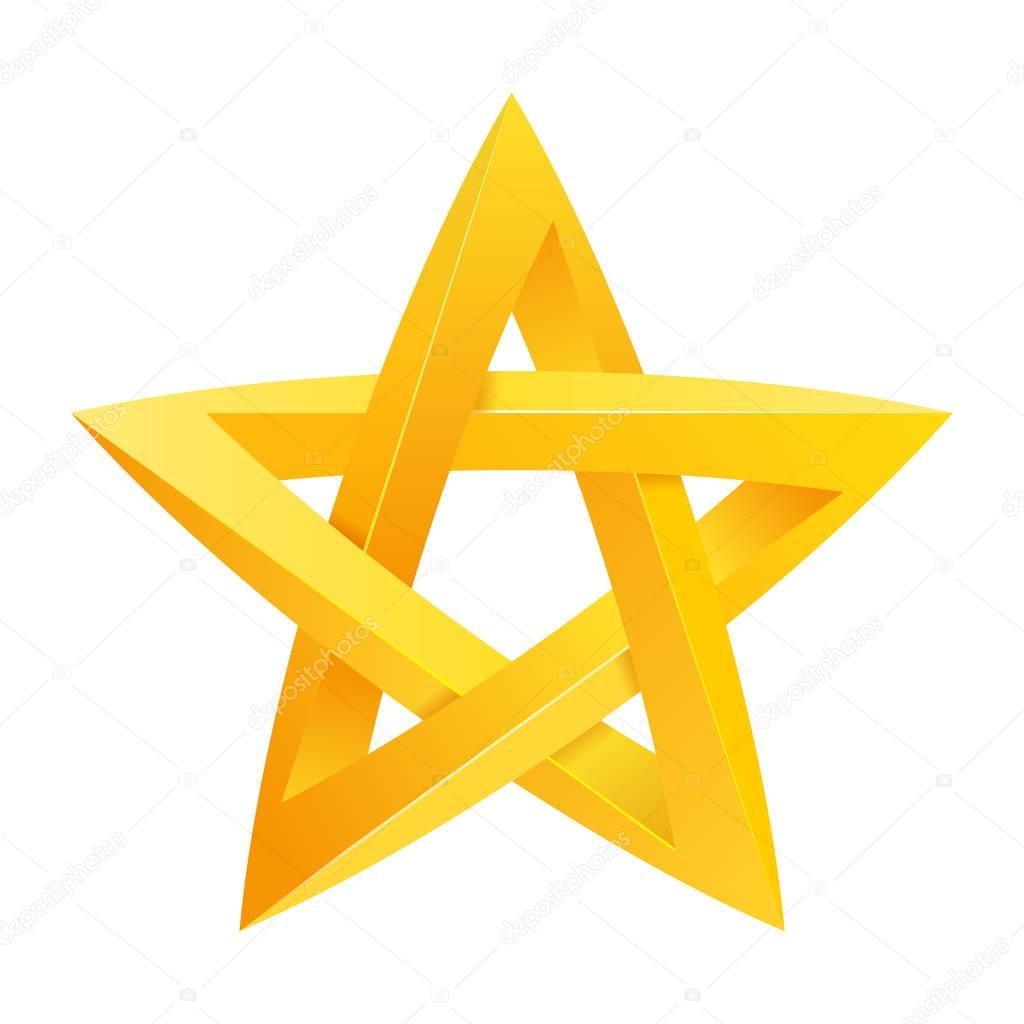 Impossible star 3D for Your project. Icon or logo