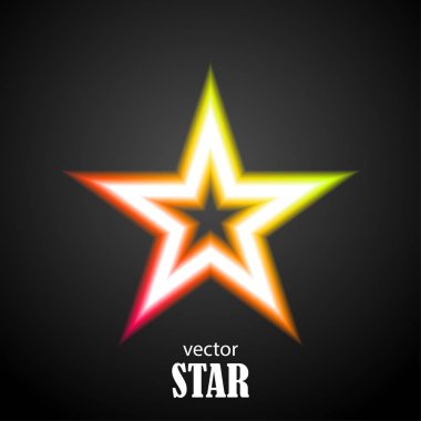 Particolored yıldız kızdırma. Vektör çizim