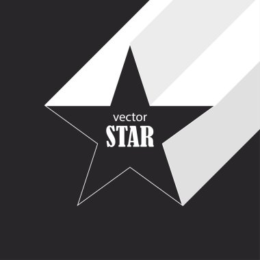 Yıldız düz soyut sembolü. Popülerlik kavramı. Vektör 