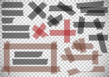 Yapışkan bant adet şeffaf arka plan üzerinde ayarlayın. Viski