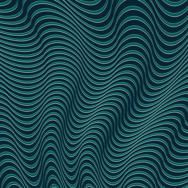 Een blauwe en groene optische illusie. Vectorillustratie — Stockvector