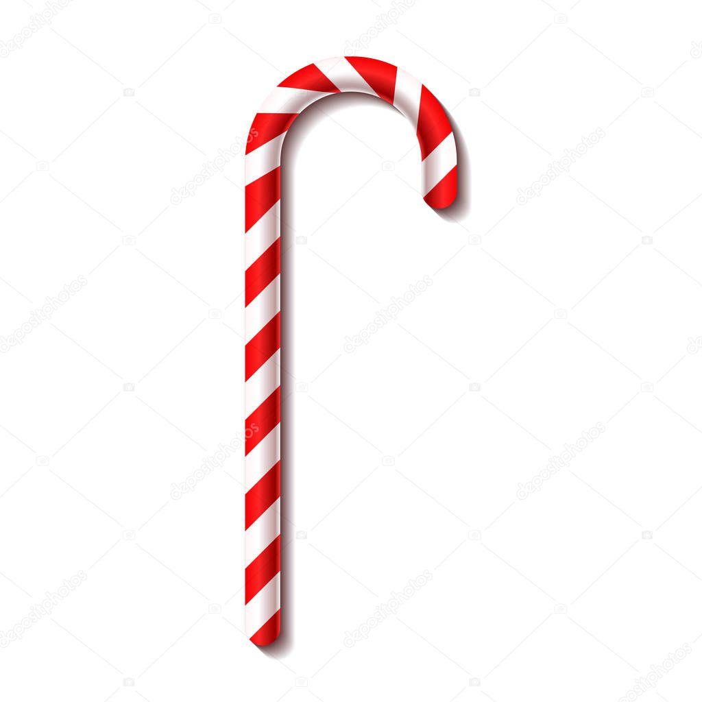 Christmas Candy Cane. New Year. Vector Illustration