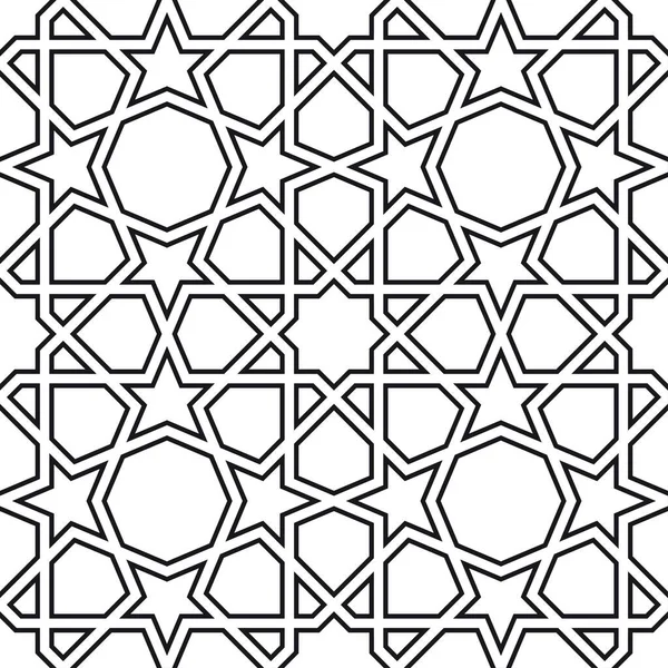 Girih Bezproblémový Vzor Pravý Arabský Styl Girih Vzor Geometrické Arabské — Stockový vektor