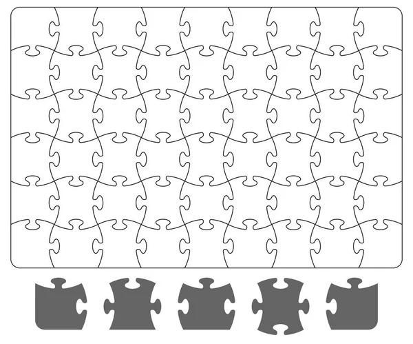 Puzzle Template Puzzle Pieces White Background Board Game Puzzle Your — Stock Vector