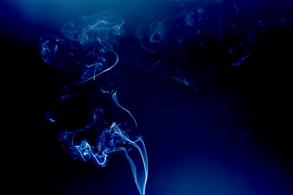 The smoke is colorful. It is abstract.