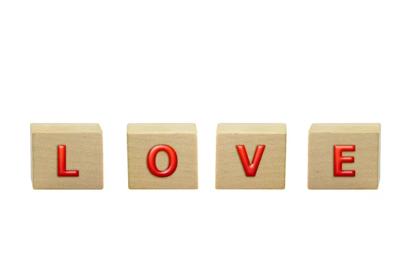 I Love You on the wooden box — Stock Photo, Image