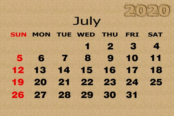 Calendar year 2020 — Stock Photo, Image