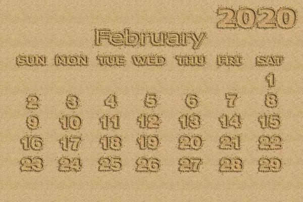 カレンダー2020年 — ストック写真