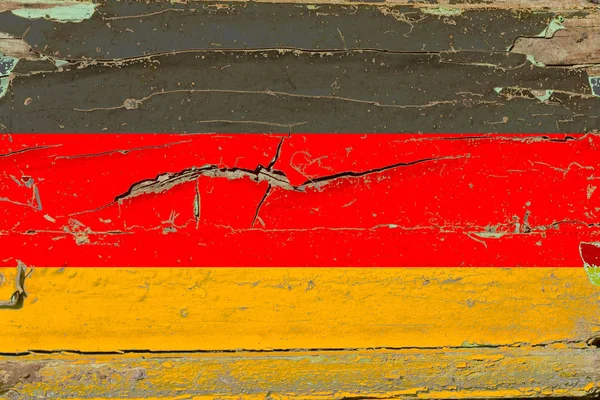 3d Flag of Germany on wood — стокове фото