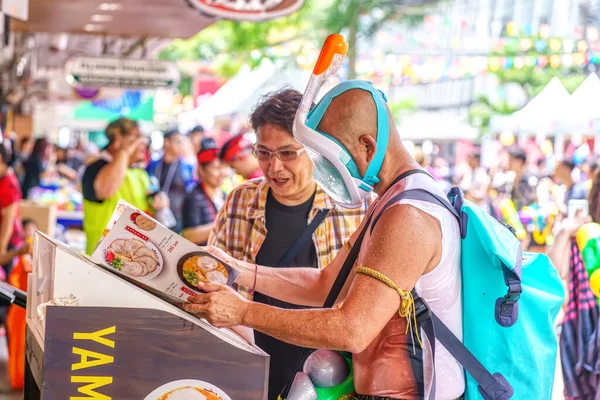 Siam Square Bangkok Tailandia Abril 2019 Acción Corta Gente Une — Foto de Stock