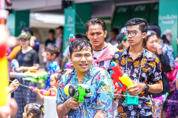 Siam Square Bangkok Thailand Apr 2019 Kort Handling Människor Deltar — Stockfoto